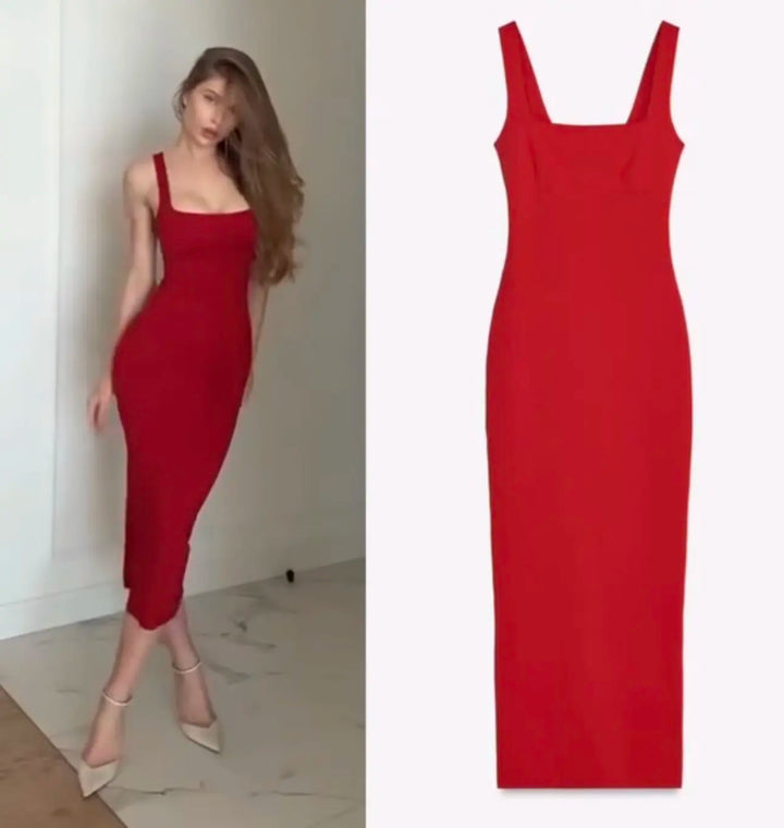 Alira | Y2K Slim Midi Dress