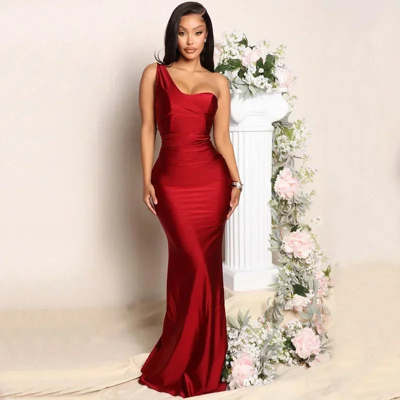 Selara | One-Shoulder Mermaid Maxi Dress