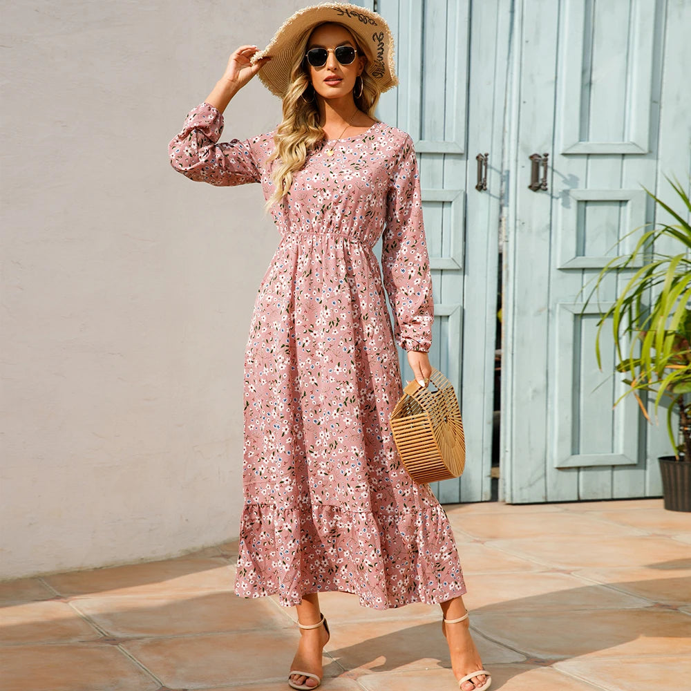 Isla | Bohemian Floral Maxi Dress
