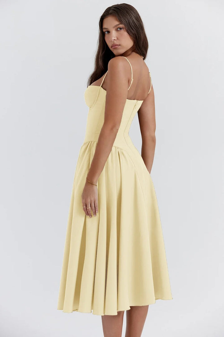 Sleeveless Corset Midi Dress – Flattering Fit