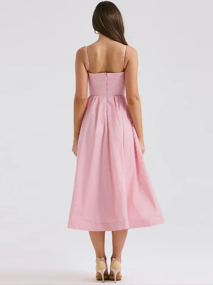 Seraphine – Sleek Scoop Neck Midi Dress