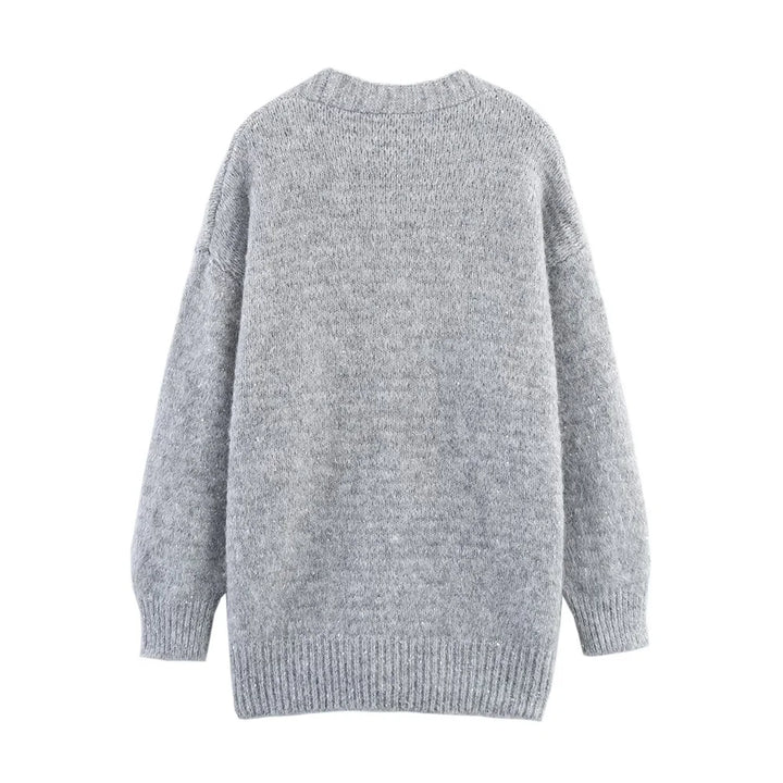 Nova | V-Neck Sequin Sweater with Long Sleeves