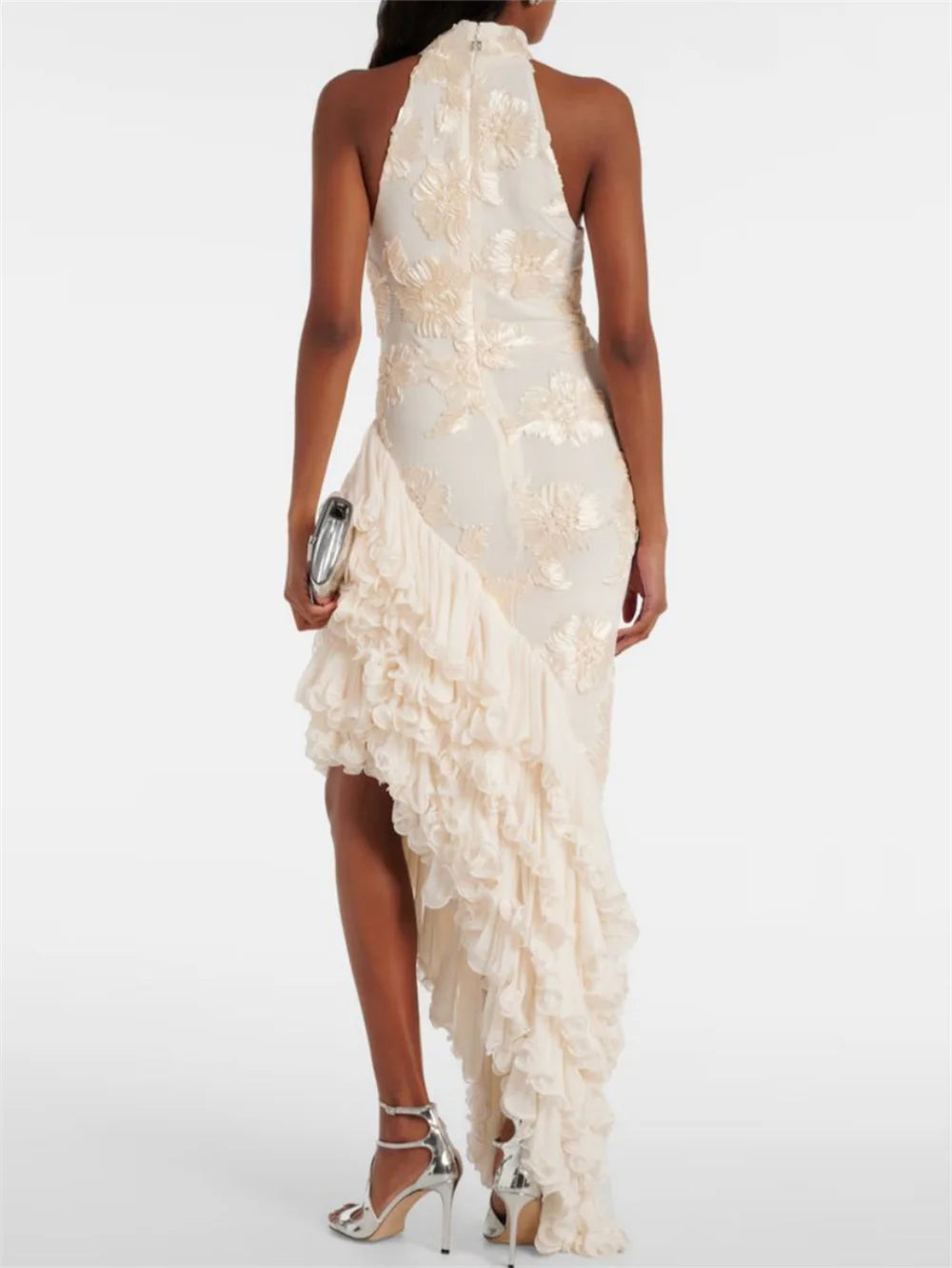 Mila™ | Elegant Halter Neck Mermaid Evening Dress