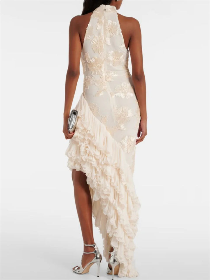 Mila™ | Elegant Halter Neck Mermaid Evening Dress