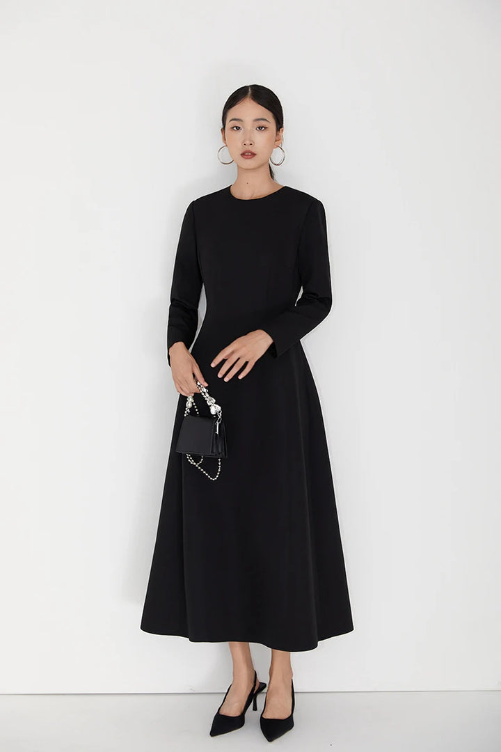Alessia | A-Line Round-Neck Midi Dress
