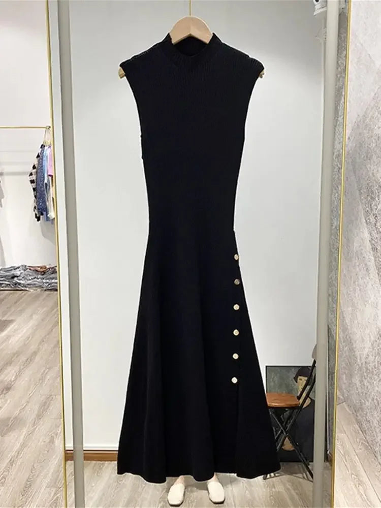 Vela | Knit Sleeveless Midi Dress