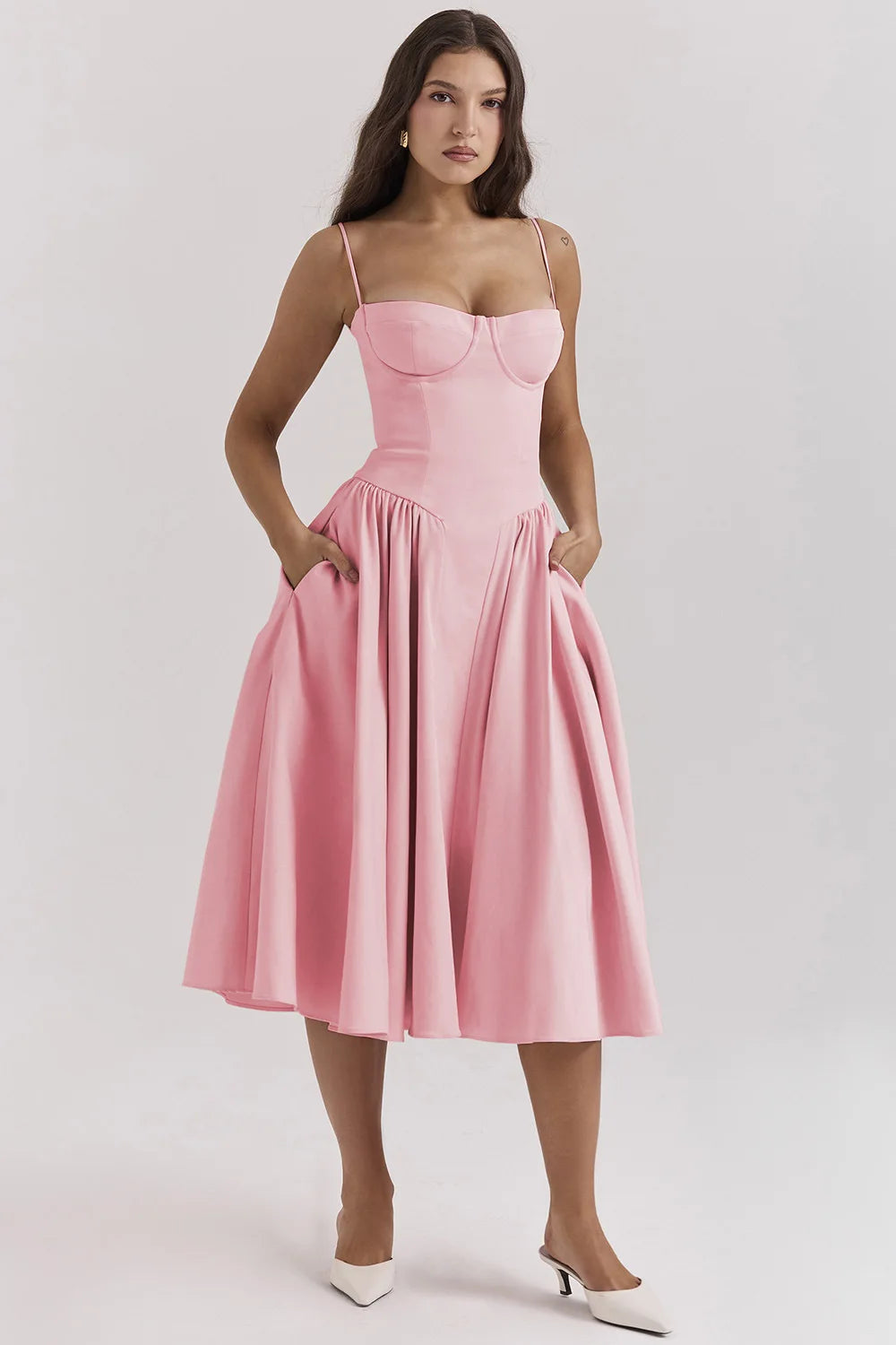 Sleeveless Corset Midi Dress – Flattering Fit