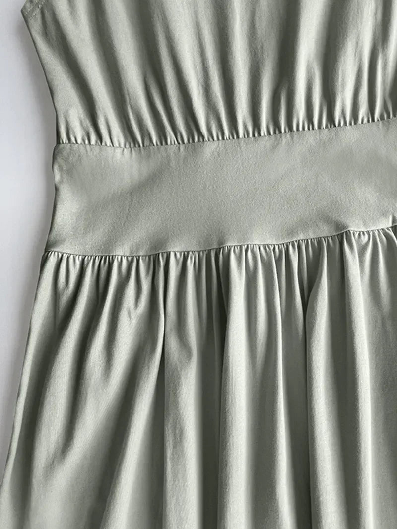 Alina | Pleated Tank Midi Dress