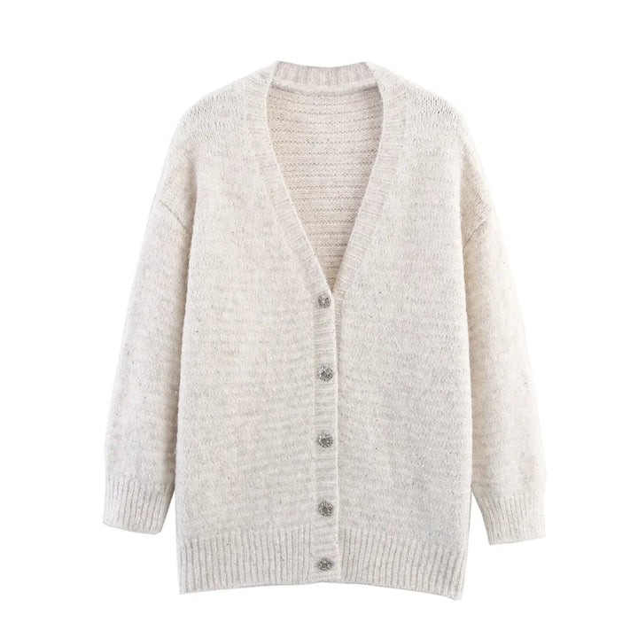 Nova | V-Neck Sequin Sweater with Long Sleeves