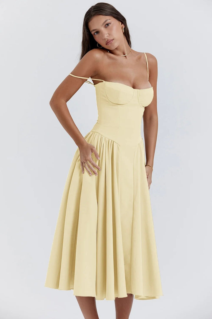 Sleeveless Corset Midi Dress – Flattering Fit