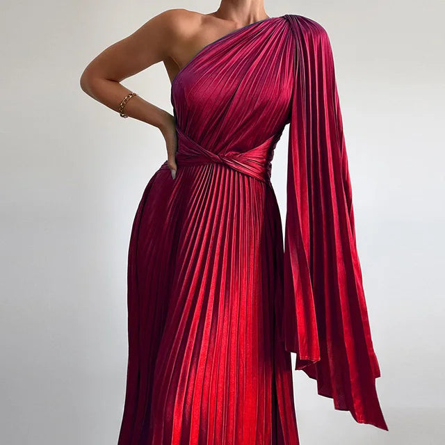 Mira | One-Shoulder A-Line Midi Dress
