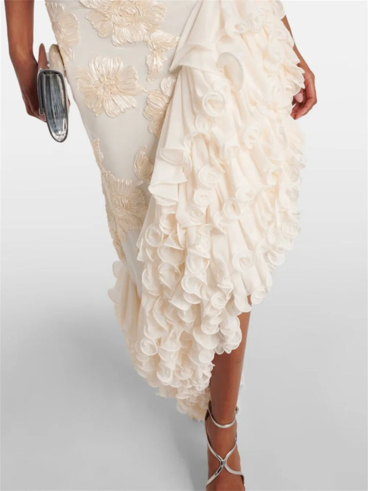 Mila™ | Elegant Halter Neck Mermaid Evening Dress