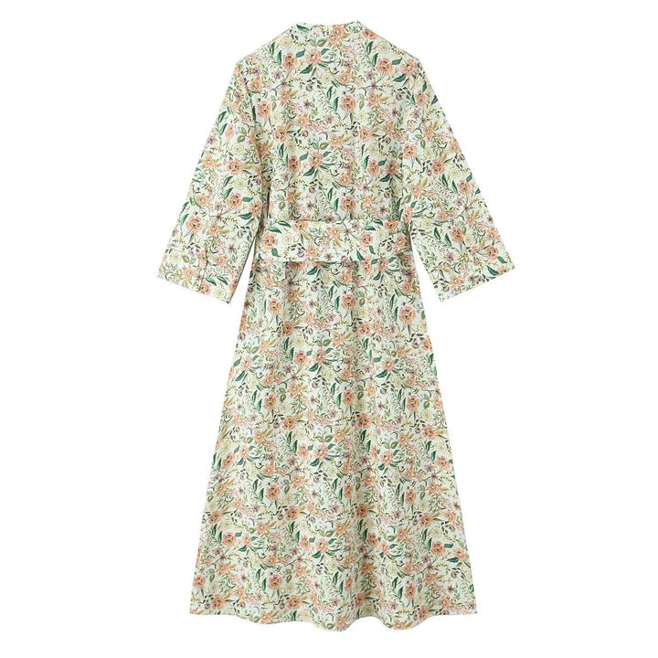 Odette | Vintage Print Backless Midi Dress