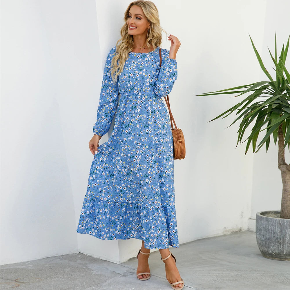 Isla | Bohemian Floral Maxi Dress