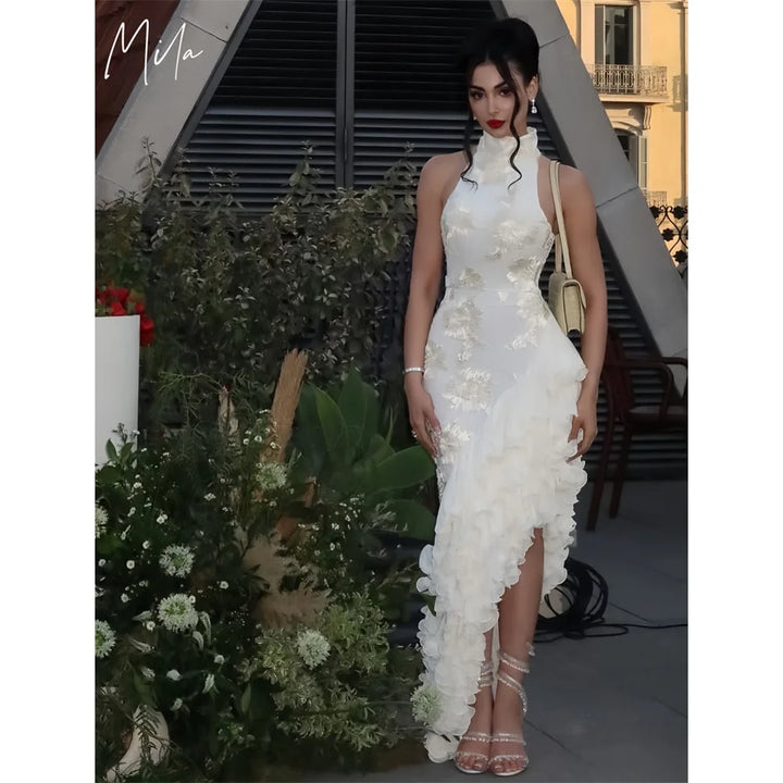 Mila™ | Elegant Halter Neck Mermaid Evening Dress