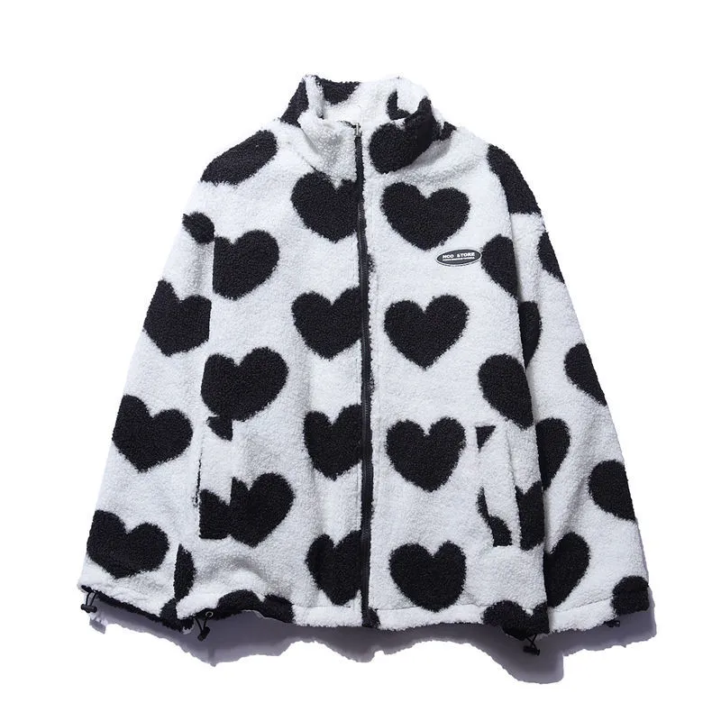 Hannah™ | Dual-Sided Heart Fleece Jacket