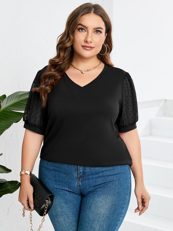 Rhianna™ - Chic Puff-Sleeve Blouse