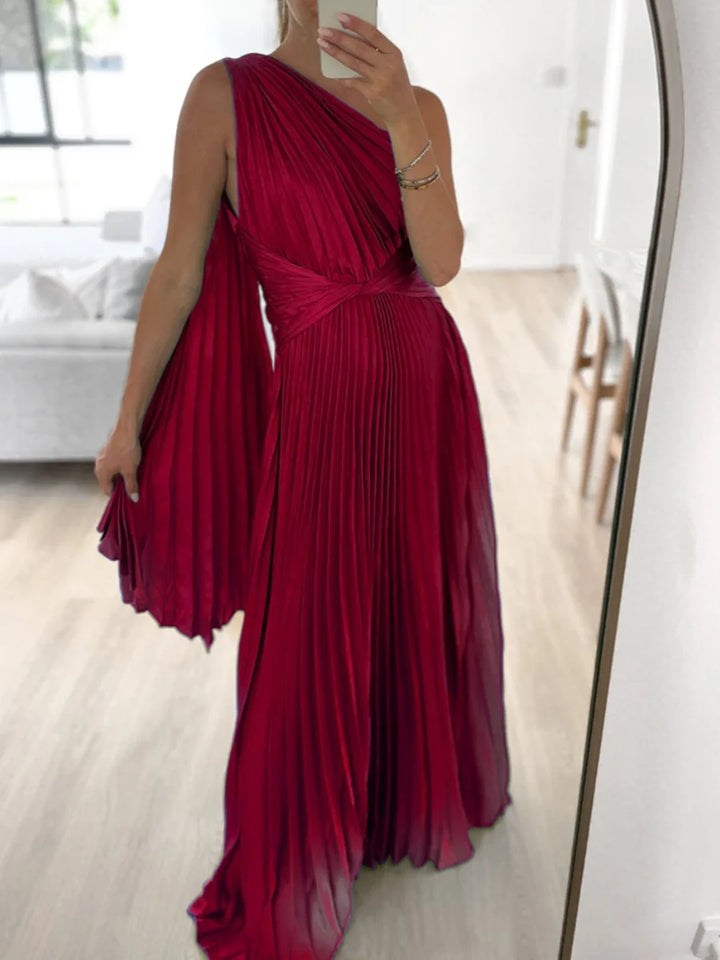 Mira | One-Shoulder A-Line Midi Dress