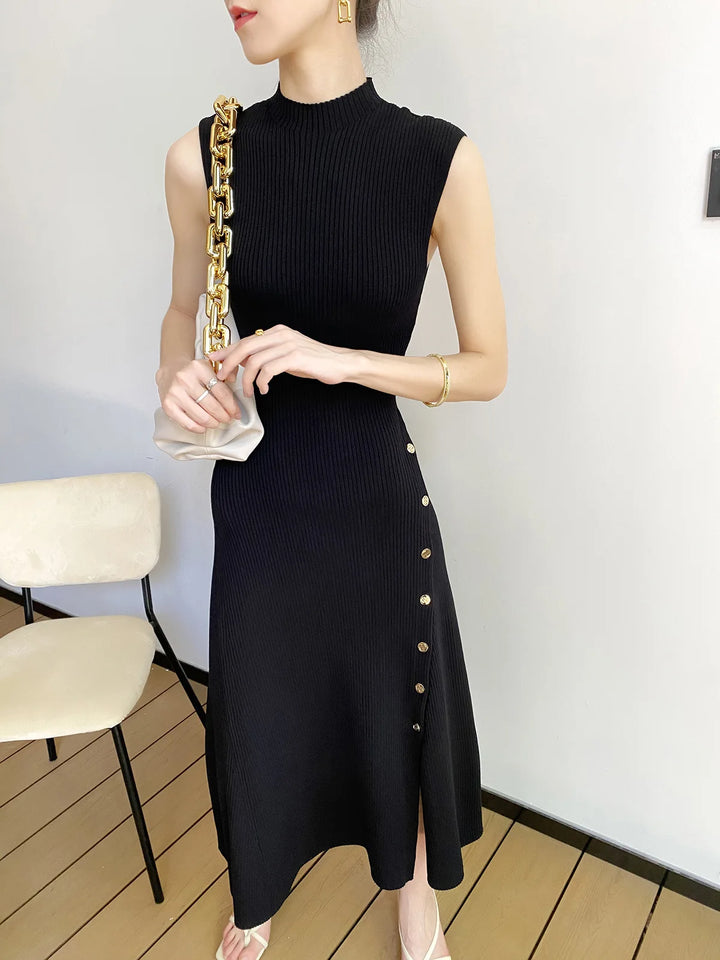 Vela | Knit Sleeveless Midi Dress