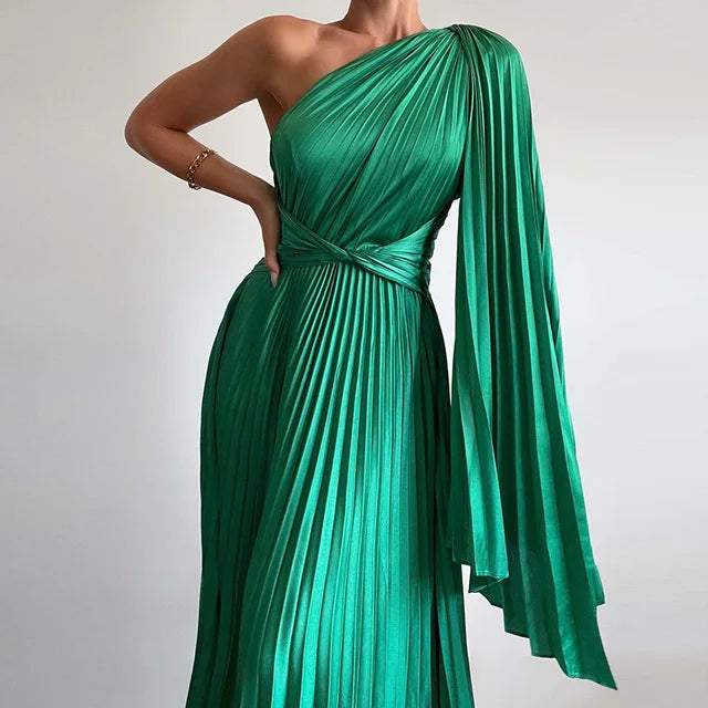 Mira | One-Shoulder A-Line Midi Dress