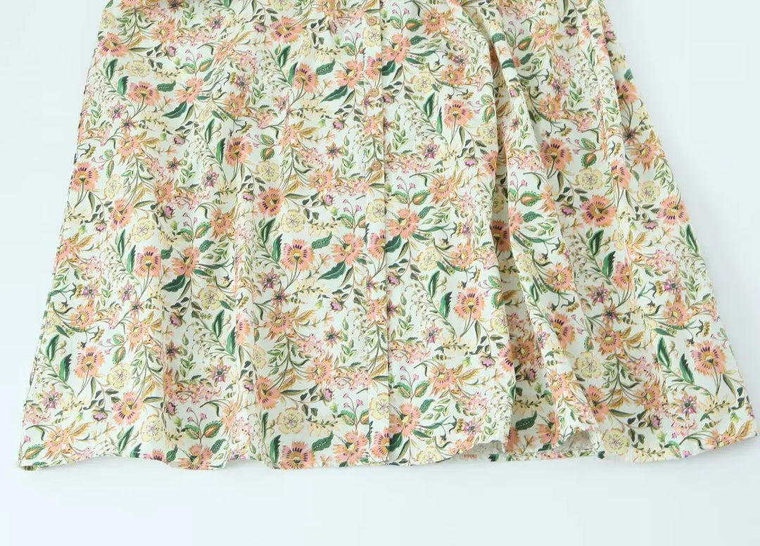 Odette | Vintage Print Backless Midi Dress