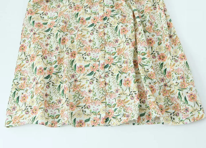 Odette | Vintage Print Backless Midi Dress