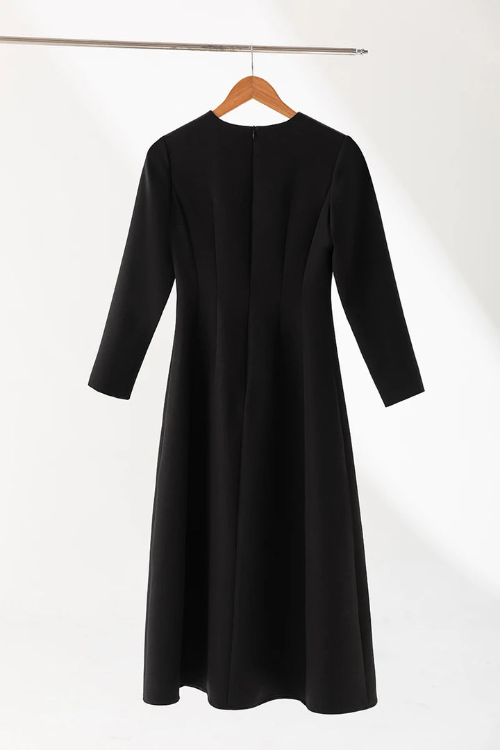 Alessia | A-Line Round-Neck Midi Dress