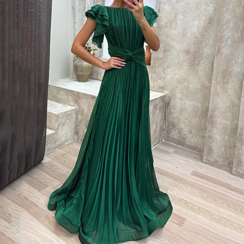 Rory | Elegant Pleated Evening Gown