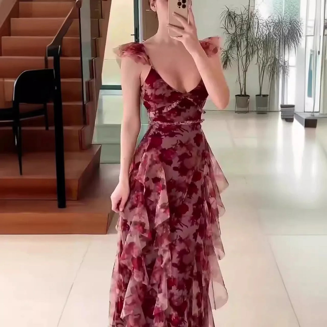 Flora – Romantic Ruffle Floral Dress