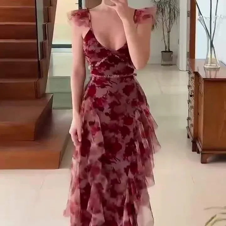 Flora – Romantic Ruffle Floral Dress