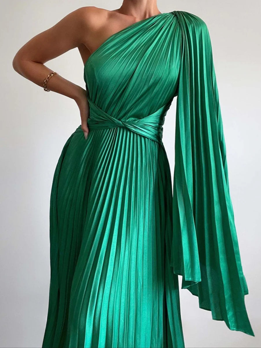 Mira | One-Shoulder A-Line Midi Dress