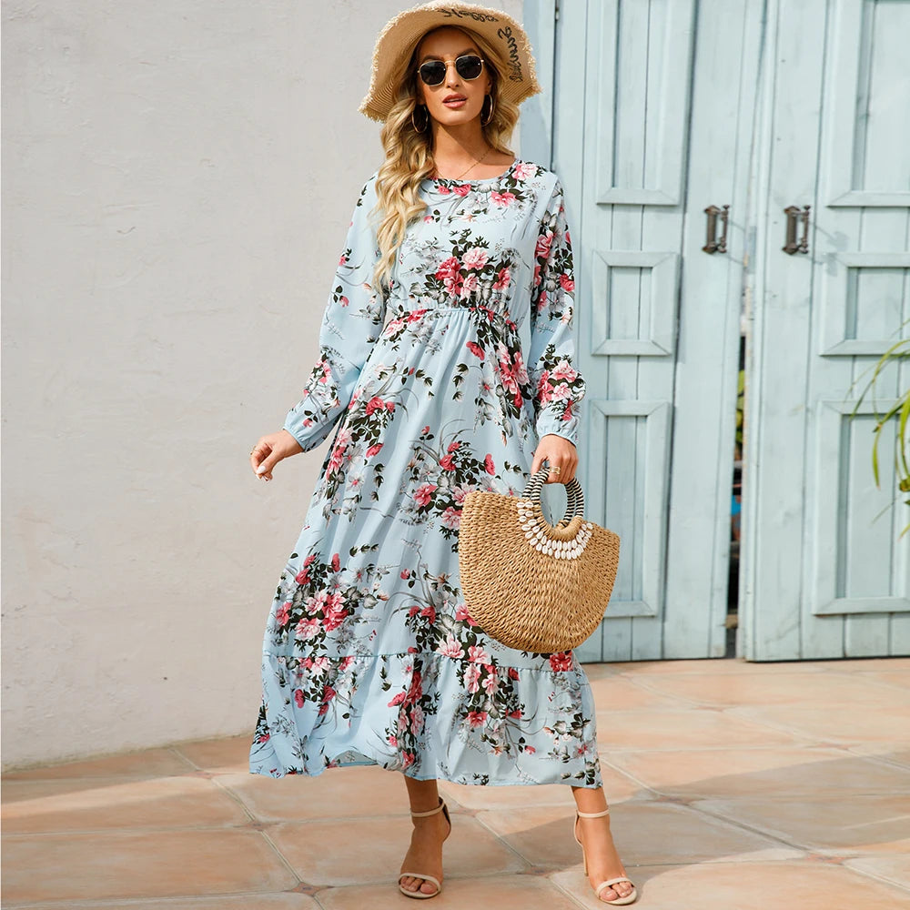 Isla | Bohemian Floral Maxi Dress