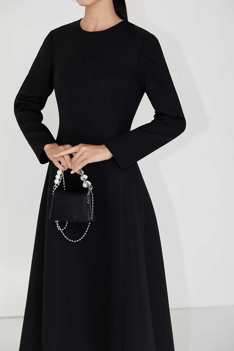Alessia | A-Line Round-Neck Midi Dress