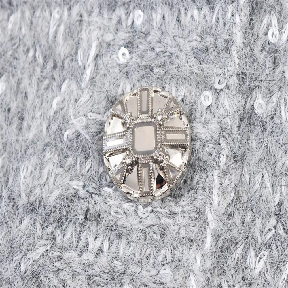 Nova | V-Neck Sequin Sweater with Long Sleeves
