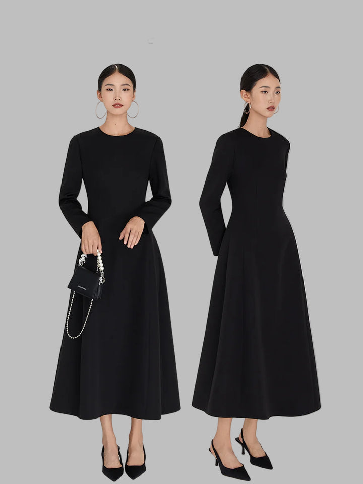 Alessia | A-Line Round-Neck Midi Dress