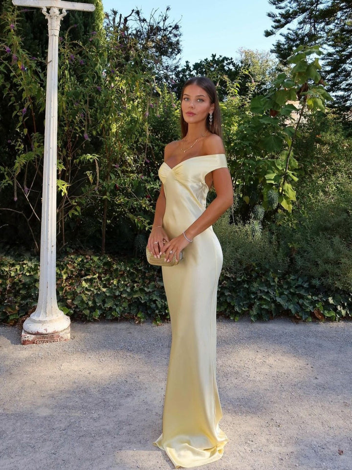 Odessa | Satin Open-Back Maxi Dress