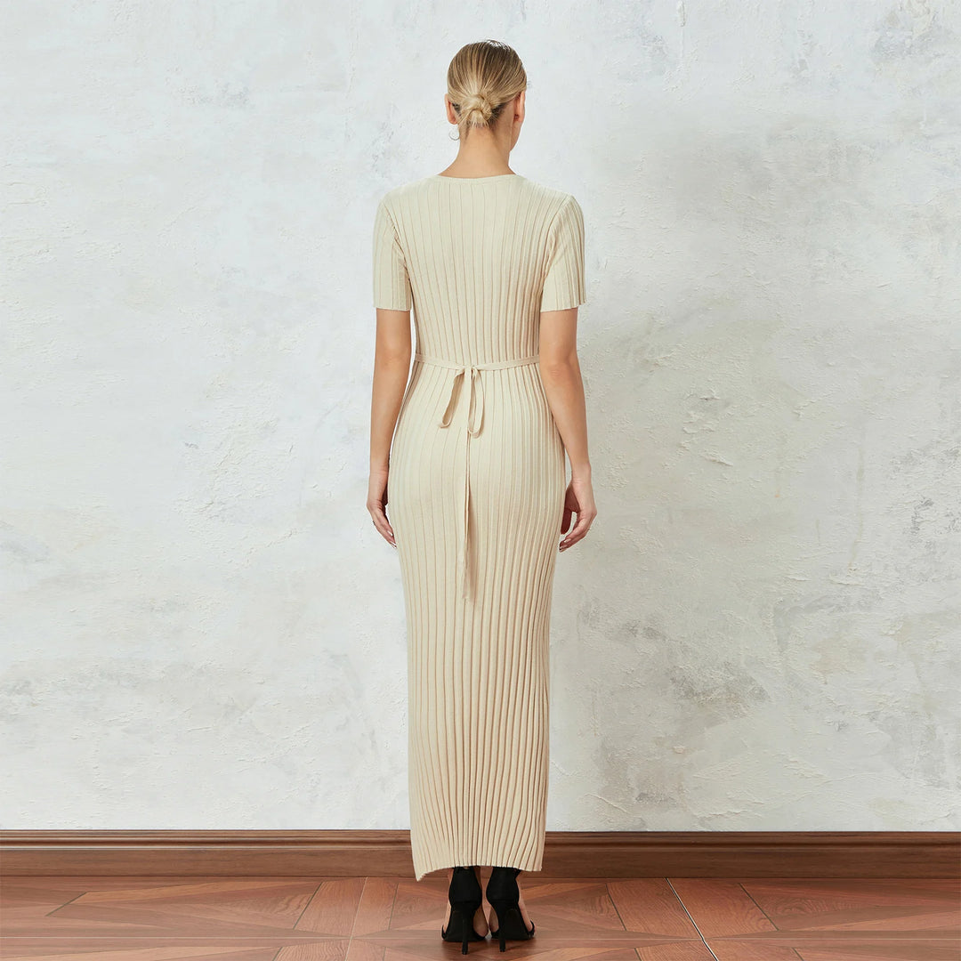 Celina | Ribbed Tie-Waist Dress