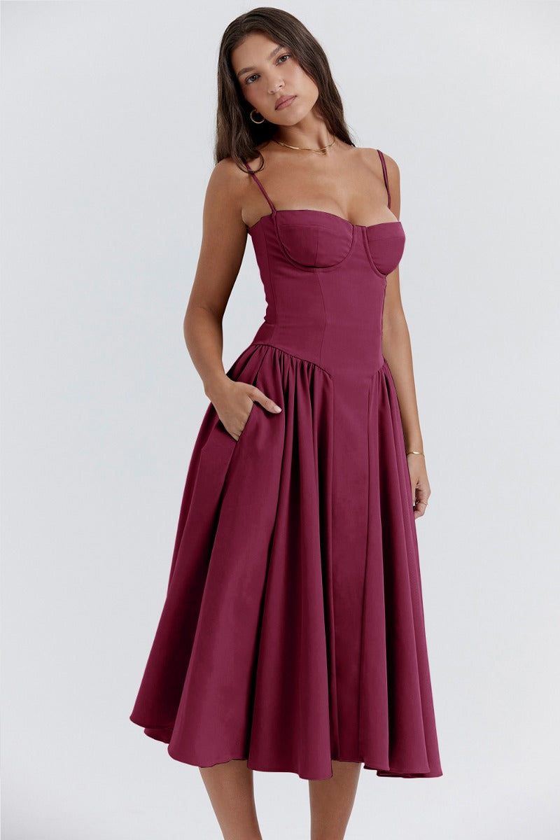 Sleeveless Corset Midi Dress – Flattering Fit