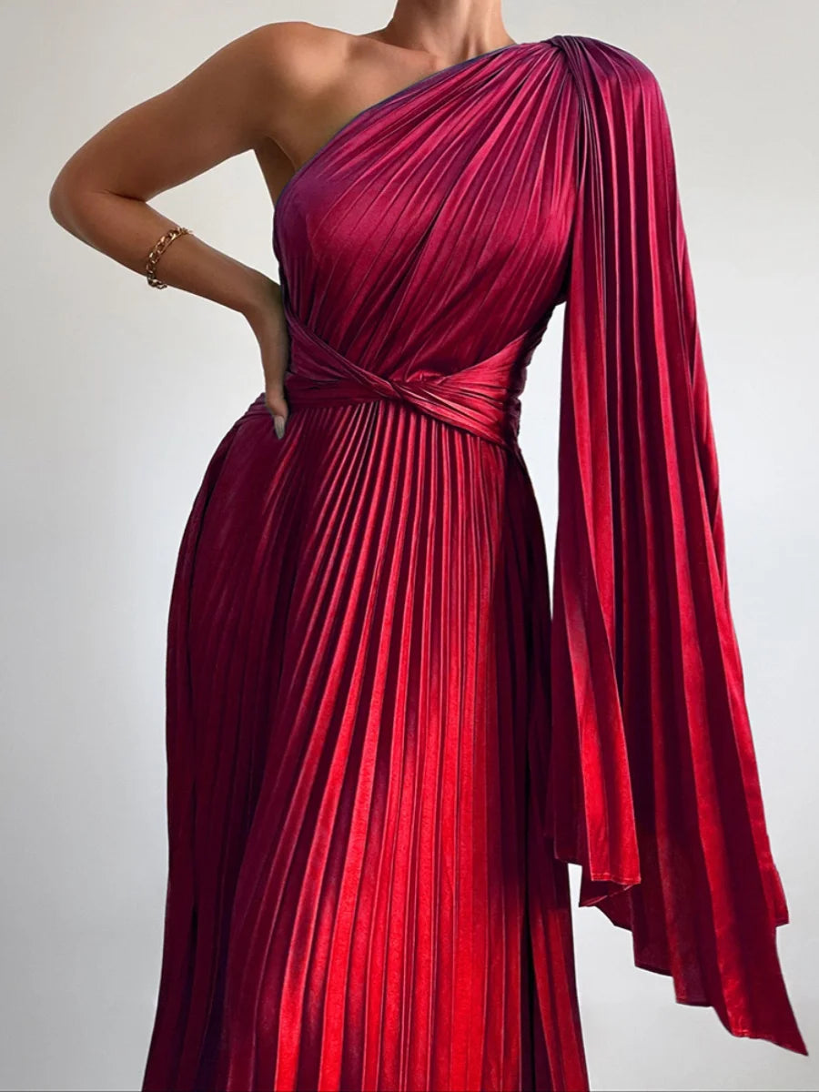 Mira | One-Shoulder A-Line Midi Dress