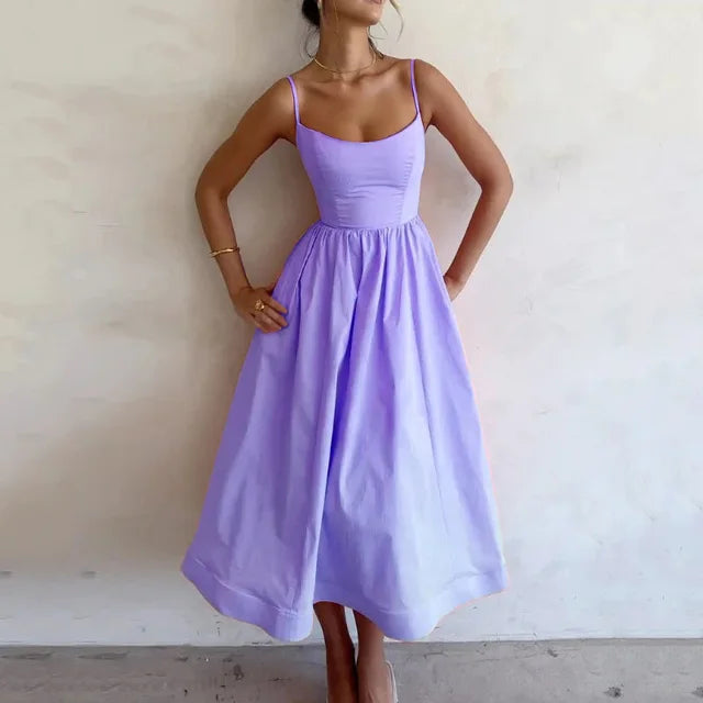 Seraphine – Sleek Scoop Neck Midi Dress