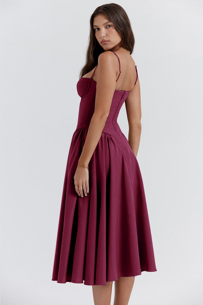 Sleeveless Corset Midi Dress – Flattering Fit