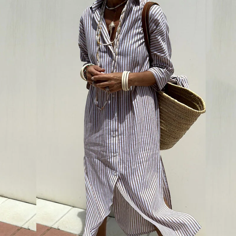 Sophie™ | Striped Button-Down Dress