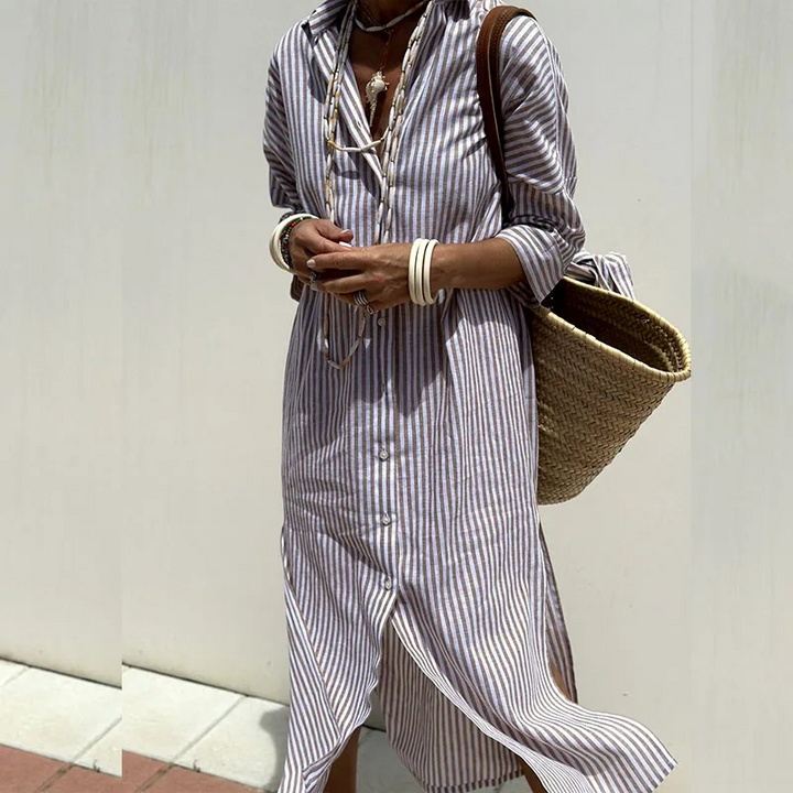 Sophie™ | Striped Button-Down Dress