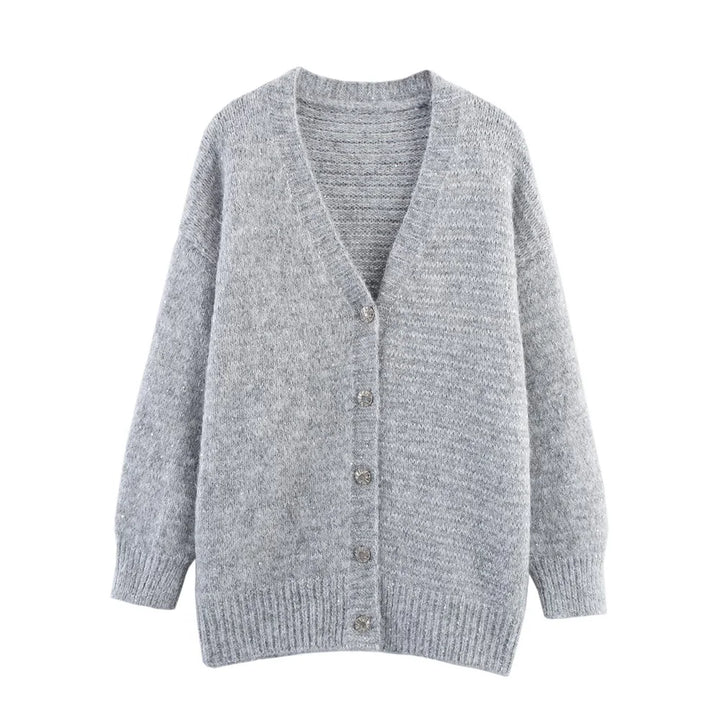 Nova | V-Neck Sequin Sweater with Long Sleeves