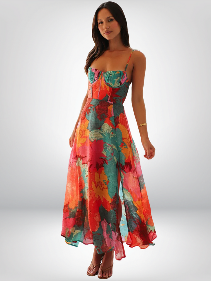 Women's Sexy Strap Floral Print Dress