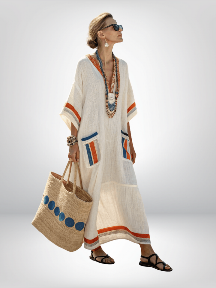 Elara – Elegant Cotton-Linen Dress