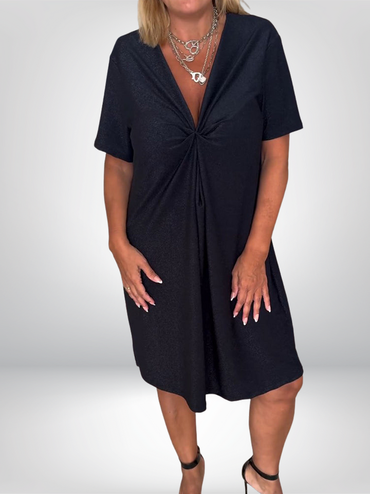 Evelyn Grace™ Twist V-Neck Dress