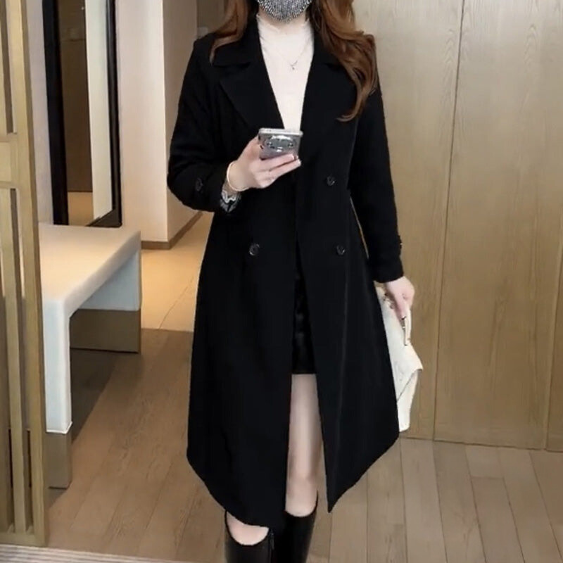 Nadine™ | Elegant Wool Trench Coat