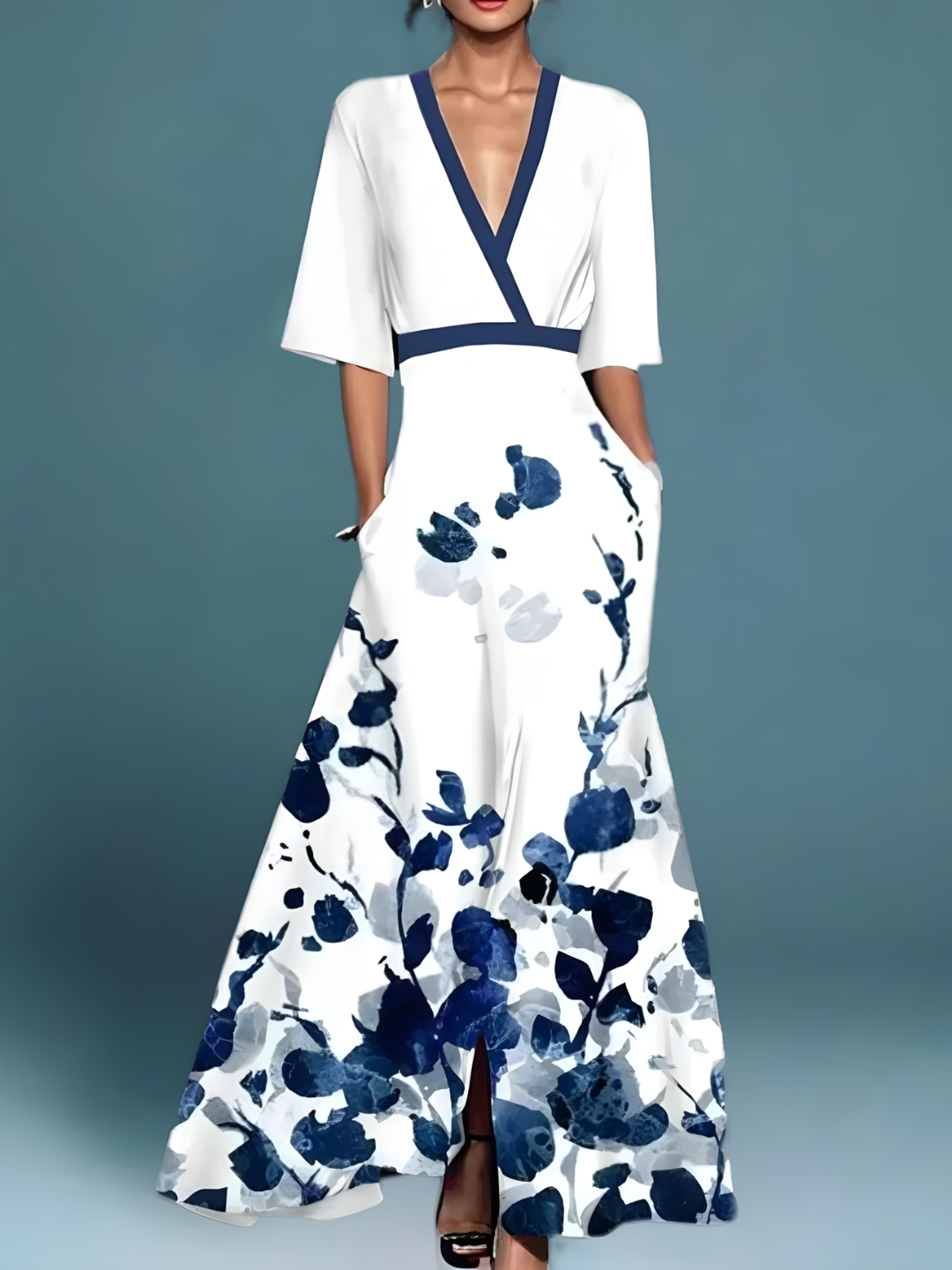 Riona™ | Graceful Floral Wrap Dress