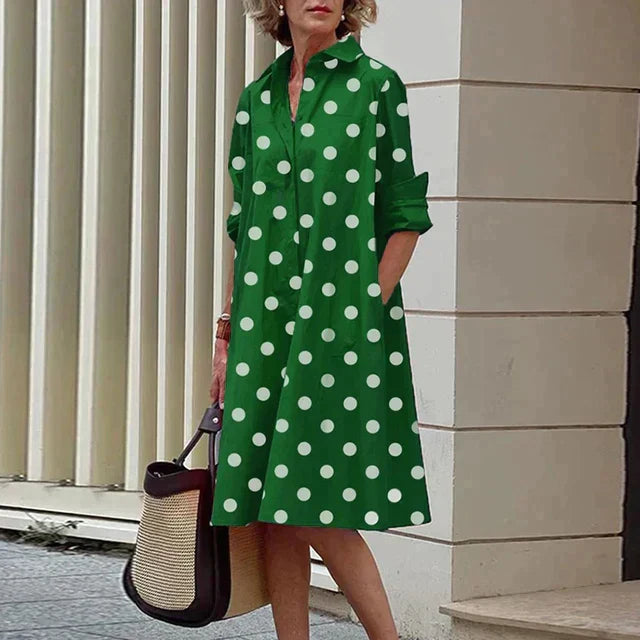Elara – Everyday Midi Shirt Dress